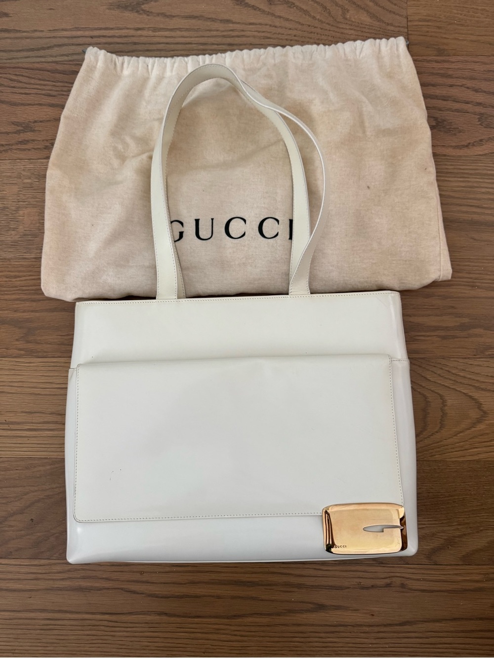 Authentic Vintage Gucci Tom Ford Era Patent Leather Tote